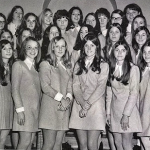 Vintage Photos of School Girls in Uniform Miniskirt _ nan